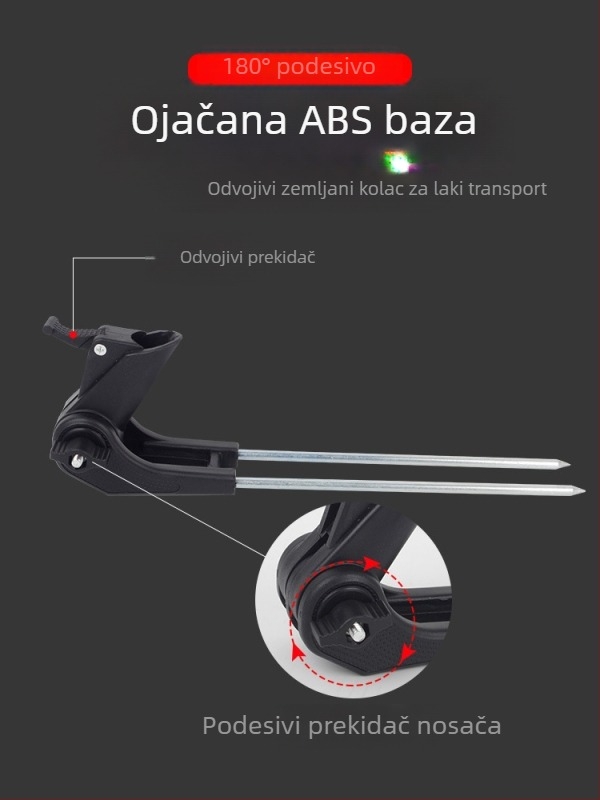 Uzemljenje od nehrđajućeg čelika, nosač za štap za pecanje, nosač za dvostruku upotrebu, kutija za pecanje, stalak za ribolovnu stolicu, štap, ruka, okvir za podršku štapa, veleprodaja