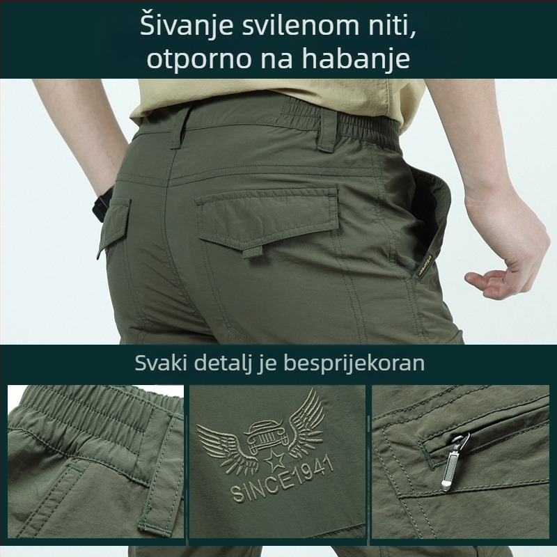 Remen za ljetnu odjeću koja se brzo suši, set hlača, muško tanko odijelo za planinarenje na otvorenom, velika radna odjeća 1025