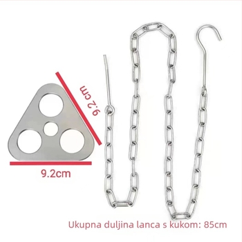 Vanjski stalak za lomaču, viseći lonac, stalak za vatru za piknik, prijenosni sklopivi tronožac od nehrđajućeg čelika