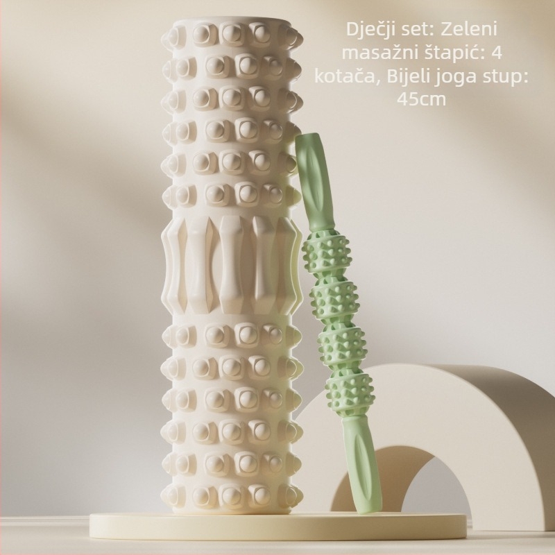 Dječji masažni štap, joga stup, pjenasta osovina, roditelj-dijete, joga za opuštanje nogu, nedugi, visoki vučji zub, valjni masažer