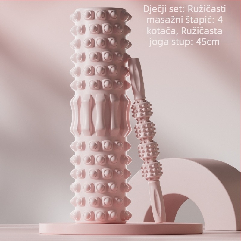 Dječji masažni štap, joga stup, pjenasta osovina, roditelj-dijete, joga za opuštanje nogu, nedugi, visoki vučji zub, valjni masažer