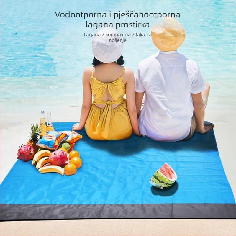 ETRAVEL Prostirka za plažu, vodootporna prostirka, vanjska prostirka za piknik, platnena prostirka za proljetne izlete, prijenosna vodootporna zadebljana prostirka za travnjak