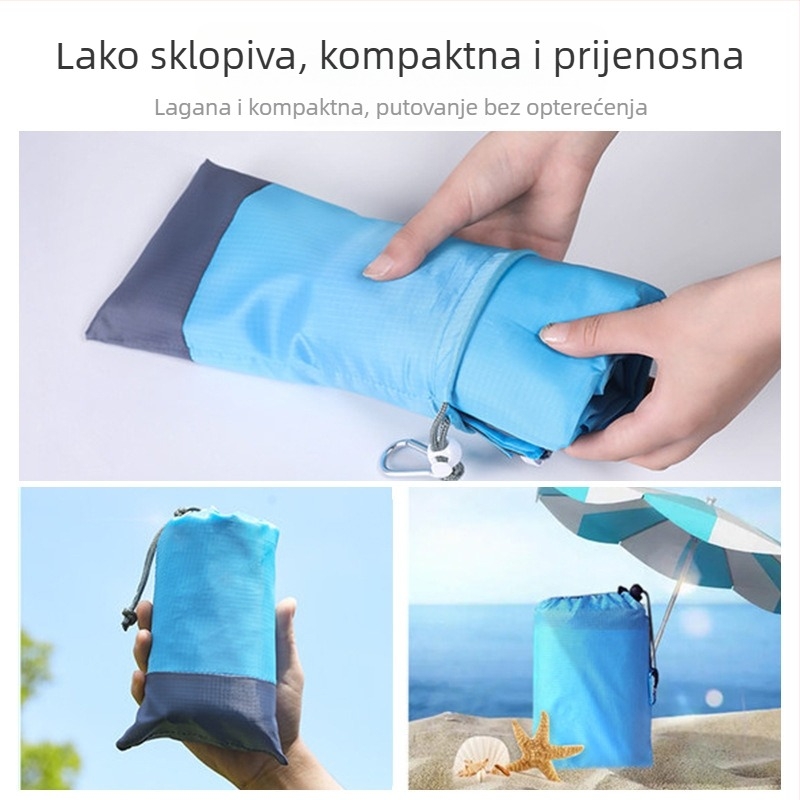 ETRAVEL Prostirka za plažu, vodootporna prostirka, vanjska prostirka za piknik, platnena prostirka za proljetne izlete, prijenosna vodootporna zadebljana prostirka za travnjak