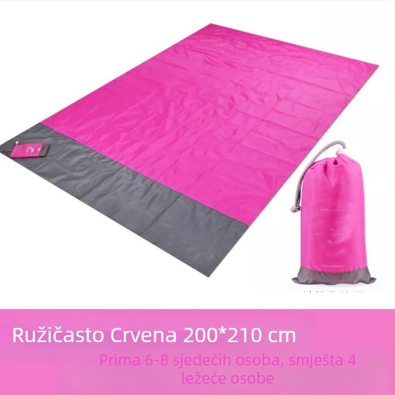 ETRAVEL Prostirka za plažu, vodootporna prostirka, vanjska prostirka za piknik, platnena prostirka za proljetne izlete, prijenosna vodootporna zadebljana prostirka za travnjak