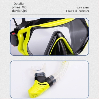 Prekogranična maska za ronjenje sanbao, HD ronilačke naočale s velikim okvirom, peraje za disanje, trodijelni set, tvornička veleprodaja
