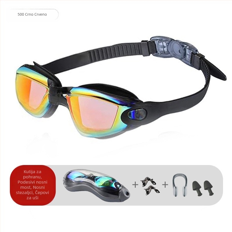 Naočale za plivanje Crossborder Explosions, dvodijelne silikonske vodootporne HD naočale protiv zamagljivanja, uniseks naočale za plivanje za odrasle