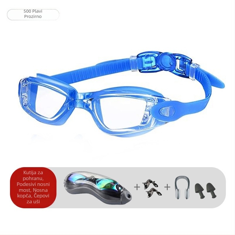 Naočale za plivanje Crossborder Explosions, dvodijelne silikonske vodootporne HD naočale protiv zamagljivanja, uniseks naočale za plivanje za odrasle