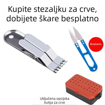 kopča za gliste uređaj za crvene crve udica živi crv brzi mamac mali pribor ribolovni pribor tradicionalni ribolov ribolovni pribor