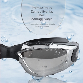 Set naočala za plivanje za odrasle, kapa za plivanje od četiri dijela, silikonske naočale za plivanje za muškarce i žene, profesionalna vodootporna oprema za trening plivanja protiv zamagljivanja