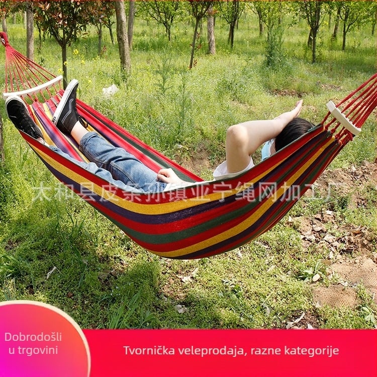 Platnena viseća mreža za vanjsku upotrebu, viseća mreža za slobodno vrijeme, putna viseća mreža