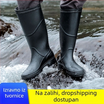 Nove modne vodootporne cipele za muškarce, gumene čizme za gradilišta, čizme za odrasle, muške visoke i niske gumene čizme za zaštitu na radu, veleprodaja muških