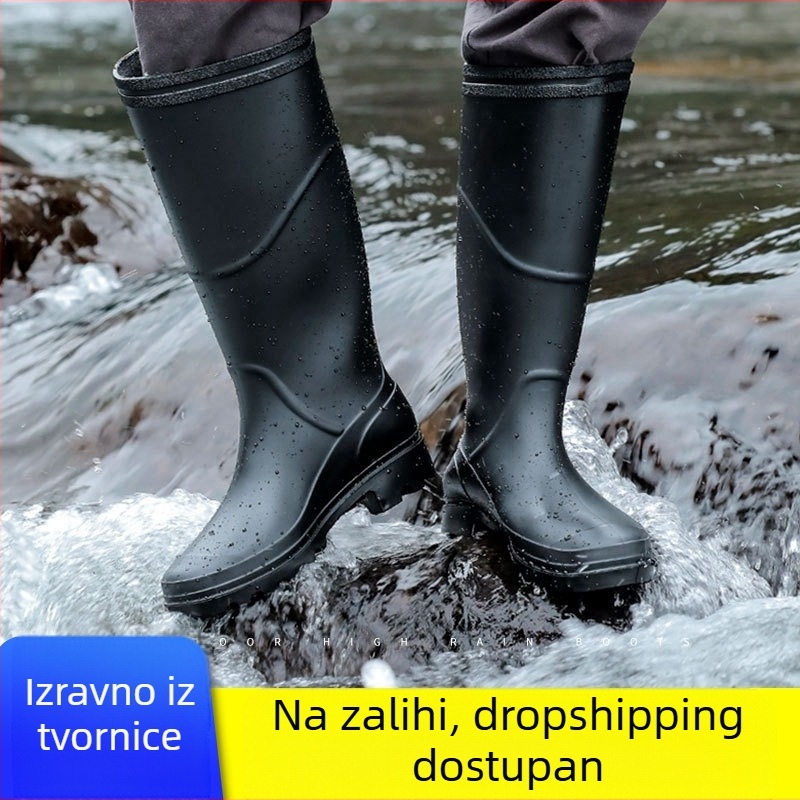 Nove modne vodootporne cipele za muškarce, gumene čizme za gradilišta, čizme za odrasle, muške visoke i niske gumene čizme za zaštitu na radu, veleprodaja muških
