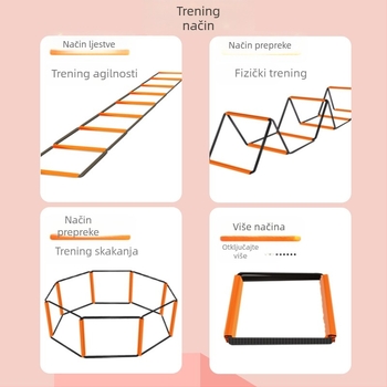 Višenamjenske ljestve za agilnost leptir, mreža za skakanje, ljestve za skakanje, mreža za skakanje, dječja košarka, fizički nogomet, trening tempa, oprema za ljestve od užeta