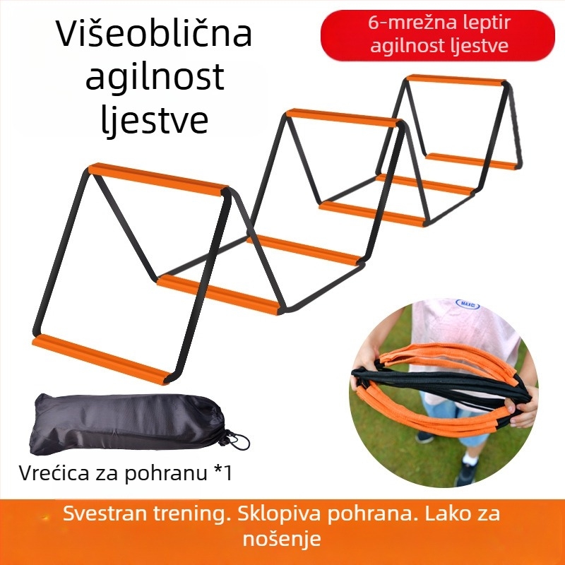 Višenamjenske ljestve za agilnost leptir, mreža za skakanje, ljestve za skakanje, mreža za skakanje, dječja košarka, fizički nogomet, trening tempa, oprema za ljestve od užeta