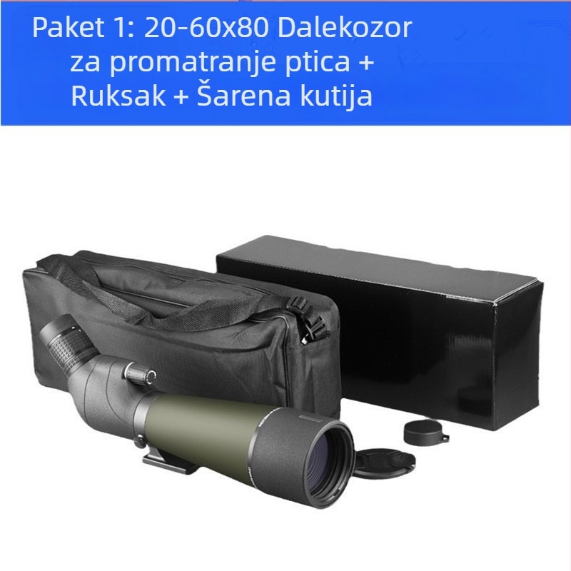 Prekogranična vruća rasprodaja 20-60X80 ogledalo za promatranje ptica HD noćni vid 80 veliko promjerno vanjsko ogledalo za promatranje ptica veleprodaja