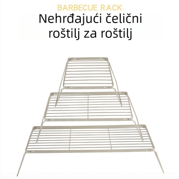 Praktični sklopivi roštilj, višenamjenski stalak za kuhanje od nehrđajućeg čelika, držač za štednjak, mrežasti stalak za roštilj, stalak za kampiranje