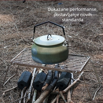 Praktični sklopivi roštilj, višenamjenski stalak za kuhanje od nehrđajućeg čelika, držač za štednjak, mrežasti stalak za roštilj, stalak za kampiranje