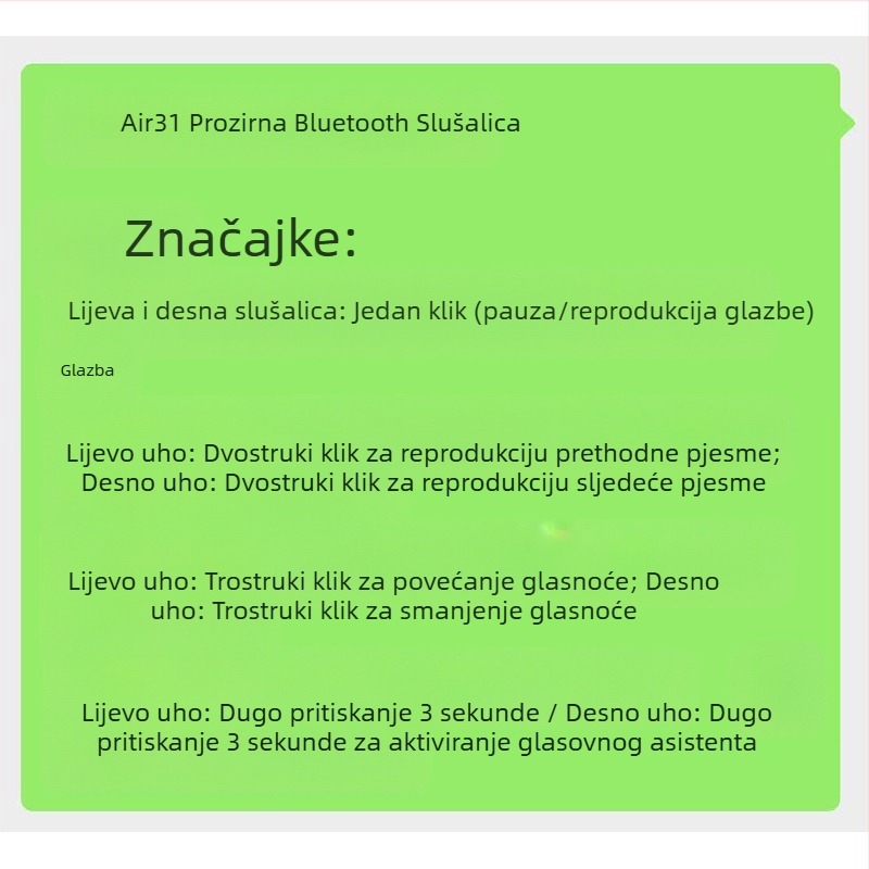 Saino bežične Bluetooth slušalice s punjenjem za Apple, Huawei, Oppo, Xiaomi, 16Pro, Maxxis 15Pro