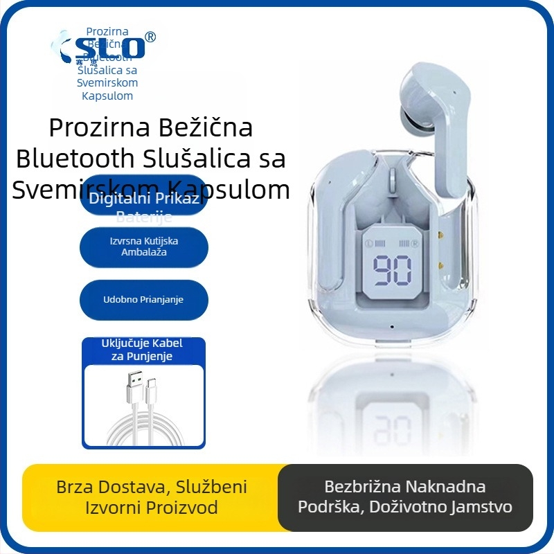 Saino bežične Bluetooth slušalice s punjenjem za Apple, Huawei, Oppo, Xiaomi, 16Pro, Maxxis 15Pro