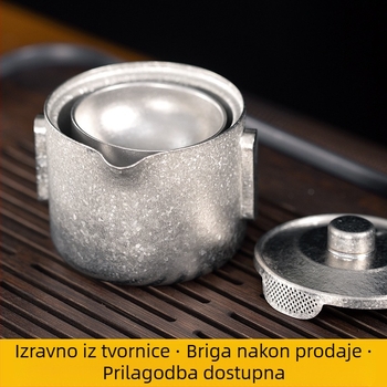 Vanjski aparat za čaj od čistog titana, dvostruka titanska ekspresna šalica, set za kampiranje i putovanje, prijenosni i lagani čajnik za kung fu čaj