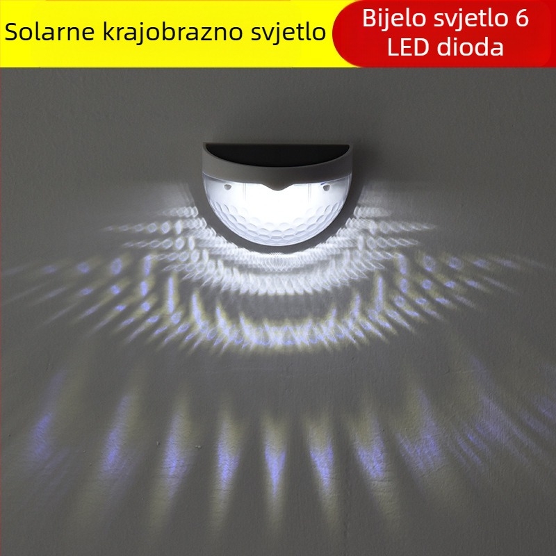 Amazon solarno svjetlo LED zidno svjetlo polukružno vrtno atmosfersko svjetlo svjetlo za ogradu bazena solarno vrtno svjetlo