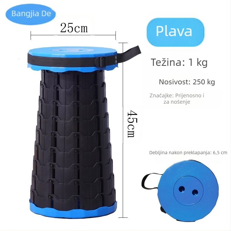 Vanjska uvlačiva stolica, sklopiva stolica, prijenosna, putna, podesiva, kućna uvlačiva stolica, noćna tržnica, dizalica