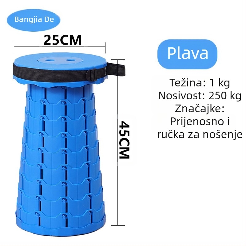 Vanjska uvlačiva stolica, sklopiva stolica, prijenosna, putna, podesiva, kućna uvlačiva stolica, noćna tržnica, dizalica