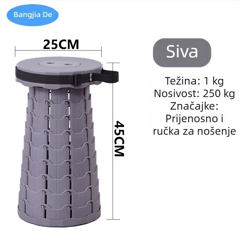 Vanjska uvlačiva stolica, sklopiva stolica, prijenosna, putna, podesiva, kućna uvlačiva stolica, noćna tržnica, dizalica