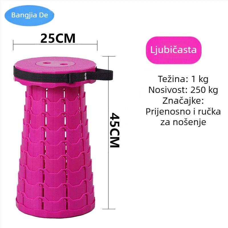 Vanjska uvlačiva stolica, sklopiva stolica, prijenosna, putna, podesiva, kućna uvlačiva stolica, noćna tržnica, dizalica