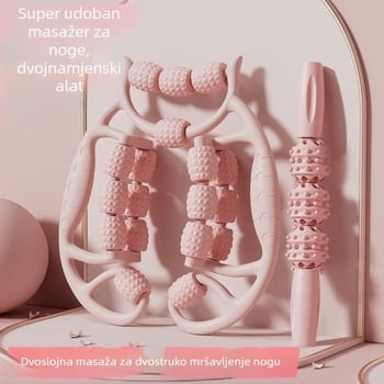 18-kotačna stezaljka za prstenove s artefaktima za noge, valjak za masažu nogu, valjak za buzdovan, istezanje mišića, opuštajuća masaža