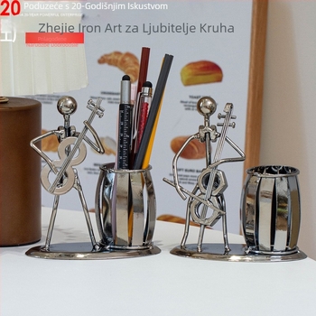 Vintage držač za olovke od kovanog željeza za glazbenike bendova, kreativni ručno rađeni ukrasi za dom, dnevni boravak, radna površina, na zalihi, veleprodaja