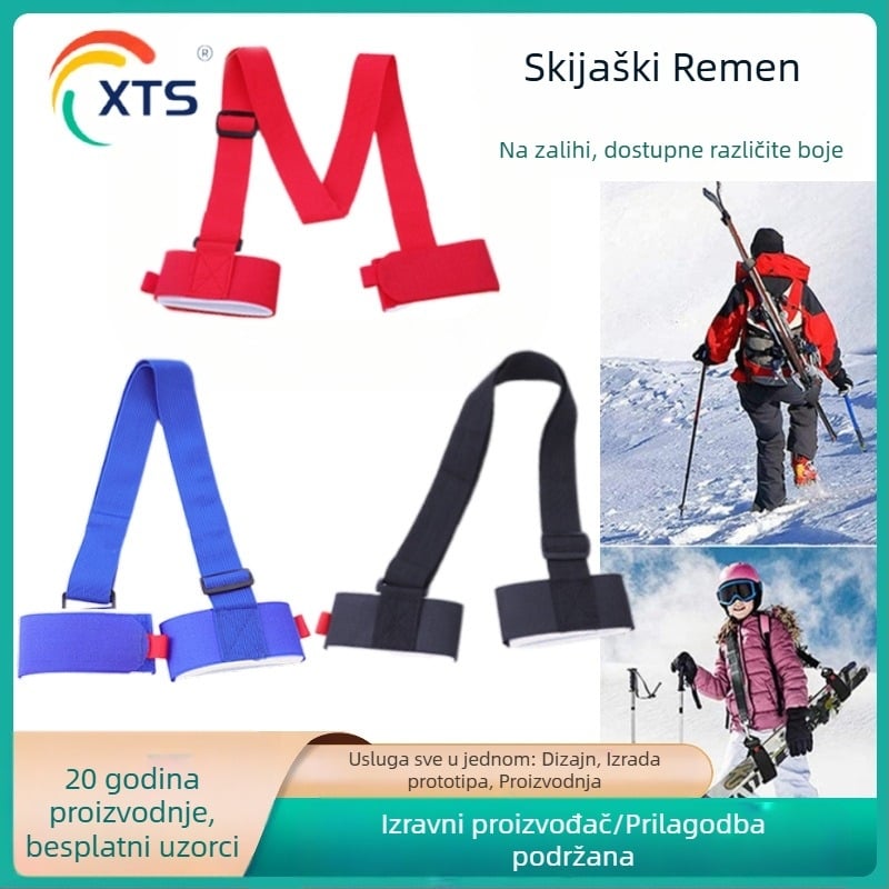 Prekogranični EVA remen za skije, čičak remen za skije, remen za rame, prijenosni materijal za ronjenje snowboardom, veleprodajni remen za sanjke