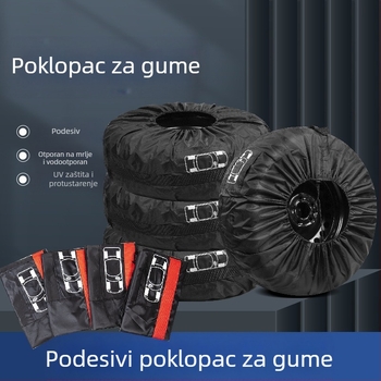 Prekogranična vruća rasprodaja, navlaka za gumu od 190T poliestera i taffete, navlaka za rezervnu gumu za automobil, torba za pohranu zimskih guma, zaštitna navlaka za kotače