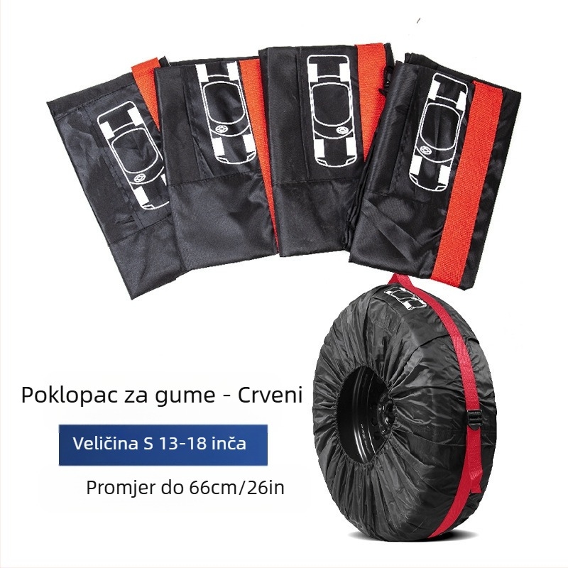Prekogranična vruća rasprodaja, navlaka za gumu od 190T poliestera i taffete, navlaka za rezervnu gumu za automobil, torba za pohranu zimskih guma, zaštitna navlaka za kotače