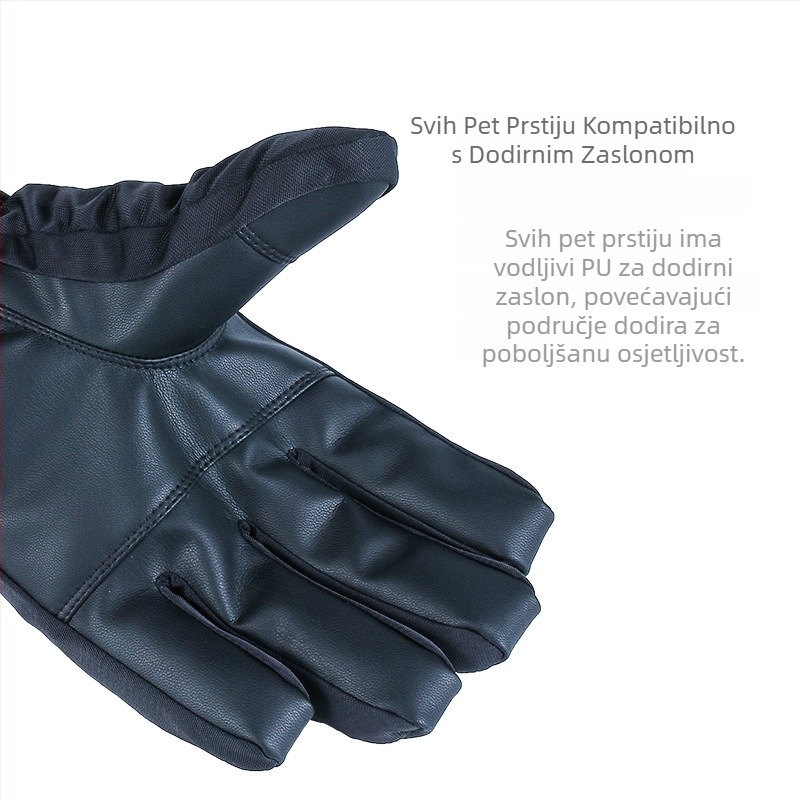 Prekogranične tople rukavice za skijanje na otvorenom, planinarenje, jahanje, fitness, vjetrootporne, vodootporne, s ekranom osjetljivim na dodir, s pet prstiju