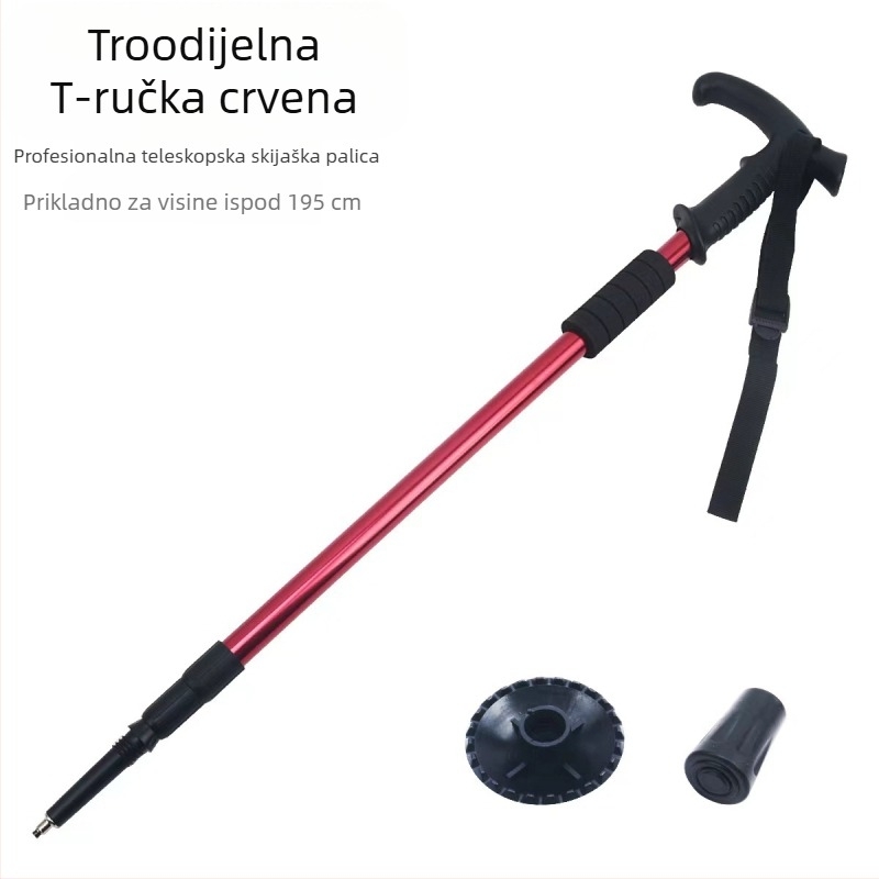 Štapovi za planinarenje na otvorenom, sklopivi štapovi za planinarenje na veliko, proizvođači štaka od aluminijske legure s uvlačenjem u tri dijela