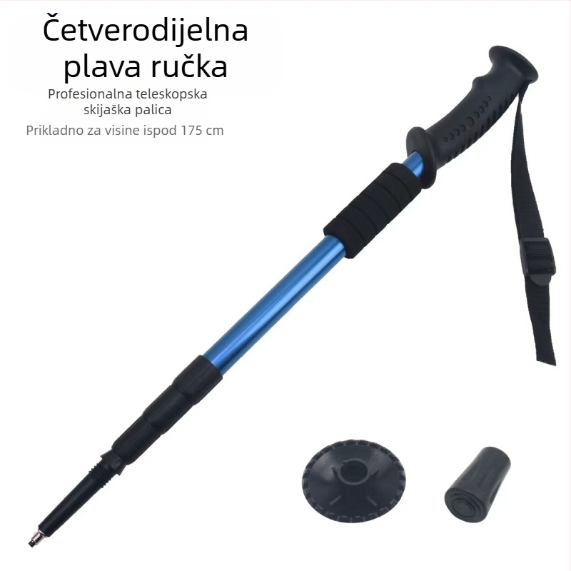 Štapovi za planinarenje na otvorenom, sklopivi štapovi za planinarenje na veliko, proizvođači štaka od aluminijske legure s uvlačenjem u tri dijela