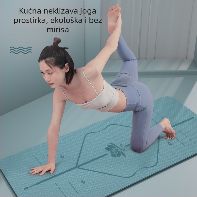 Prostirka za jogu Besplatna dostava TPE proširena 80 cm početnička neklizajuća fitness joga kućna prostirka za jogu 0,6 mm