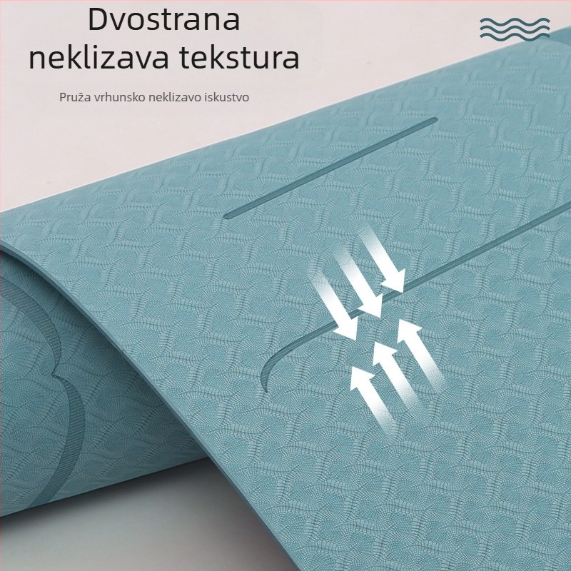Prostirka za jogu Besplatna dostava TPE proširena 80 cm početnička neklizajuća fitness joga kućna prostirka za jogu 0,6 mm