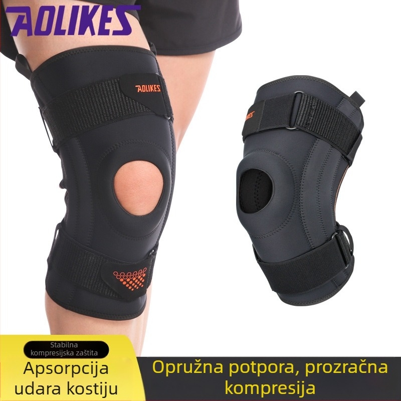 Opružni štitnici za koljena za trčanje, muški i ženski, košarkaški, planinarski, sportski, s apsorpcijom udara, prozračni, zaštitne navlake za meniskus koljena