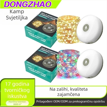 Amazonova nova mjerna traka u stilu kampiranja na otvorenom, LED šarena rasvjeta, svjetlo za šator u stilu kampiranja, dvorišna blagdanska svjetiljka