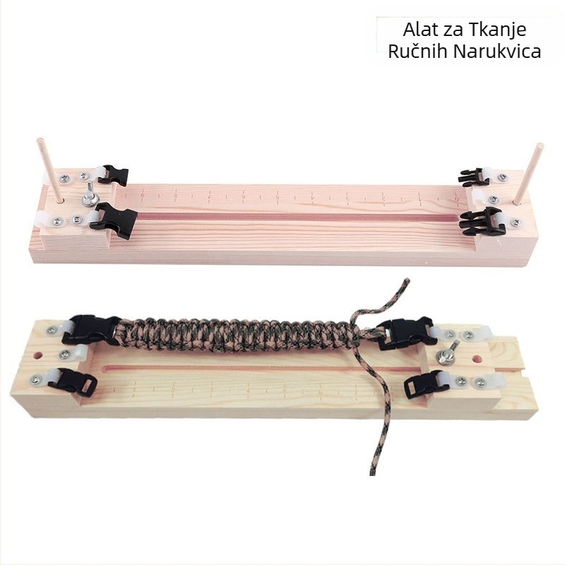 Amazon Hot Sale Umbrella Steel Braiding Braid Braid DIY Weaver Fixing Tools Ogrlica Braid Braid Wooden Frame