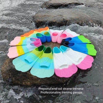 Silikonske peraje za plivanje, freestyle žablje cipele, ronilačke obuke, posebne kratke peraje, muške i ženske cipele s pačjim stopalom i žabljom podlogom, veleprodaja