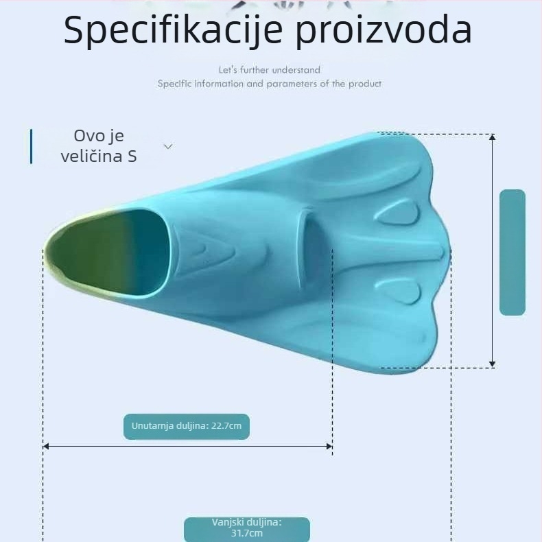 Silikonske peraje za plivanje, freestyle žablje cipele, ronilačke obuke, posebne kratke peraje, muške i ženske cipele s pačjim stopalom i žabljom podlogom, veleprodaja