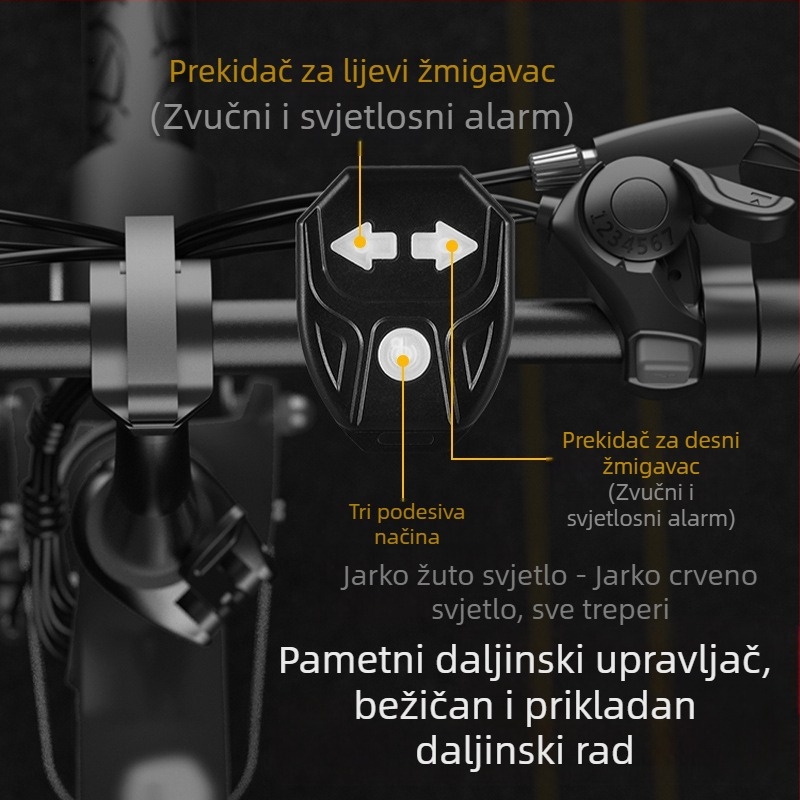 Stražnje svjetlo za bicikl s daljinskim upravljačem, truba, bežično bljeskanje, stražnje svjetlo za brdski bicikl Hot Wheels, upozoravajuće svjetlo za noćnu vožnju