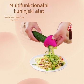 Kuhinjski višenamjenski usitnjivač, kreativni spiralni usitnjivač, rotacijski usitnjivač, ribač za povrće, logotip za ispis