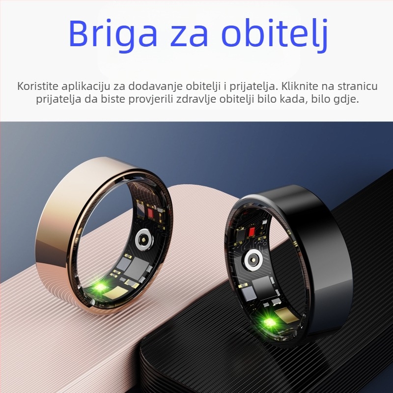 Novi R11M prsten za praćenje otkucaja srca, spavanje, praćenje kisika u krvi, dodavanje prijatelja, daljinska njega, sportski mjerač koraka, fotografije