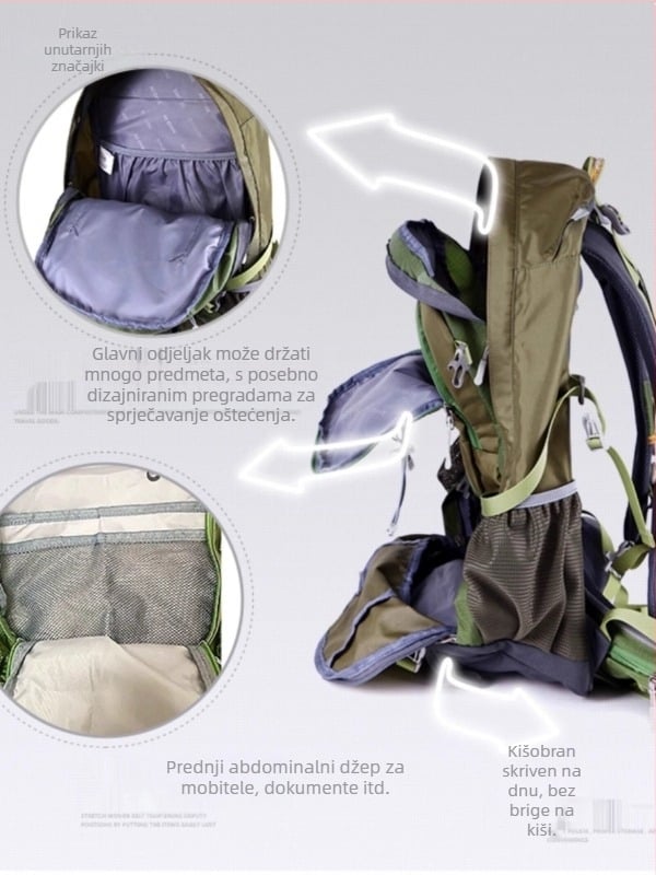 Ai Wang Outdoor Sports Planinarenje i planinarenje Višenamjenski ultra lagani ruksak od oxfordske tkanine velikog kapaciteta 35 litara za muškarce i žene