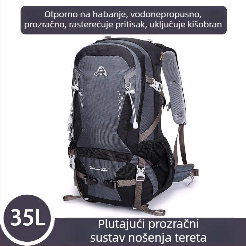 Ai Wang Outdoor Sports Planinarenje i planinarenje Višenamjenski ultra lagani ruksak od oxfordske tkanine velikog kapaciteta 35 litara za muškarce i žene