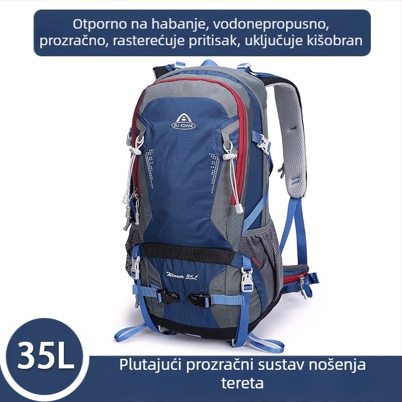 Ai Wang Outdoor Sports Planinarenje i planinarenje Višenamjenski ultra lagani ruksak od oxfordske tkanine velikog kapaciteta 35 litara za muškarce i žene